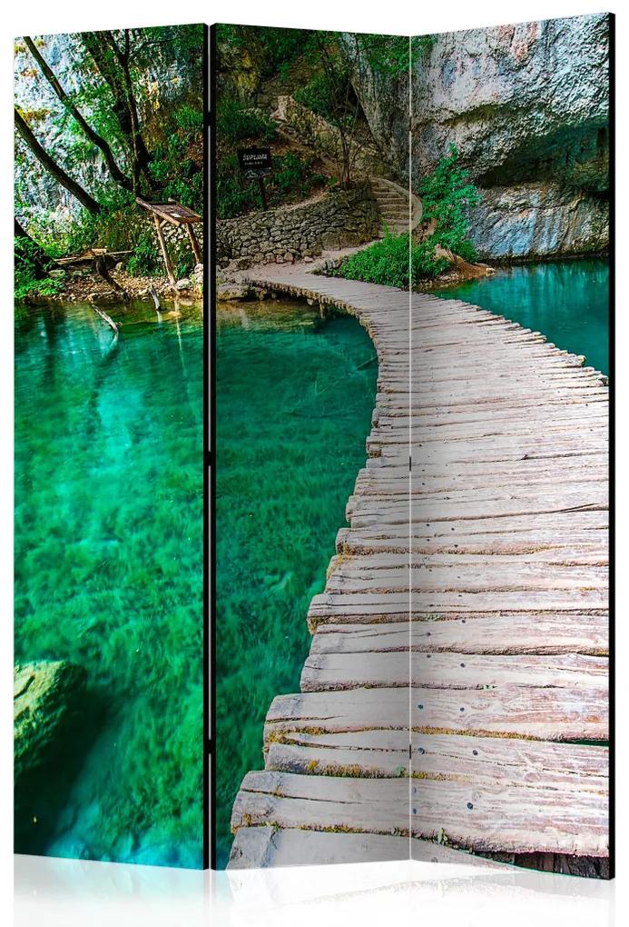 Paravento design Parco Nazionale, Laghi di Plitvice, Croazia - ponte di legno e acqua