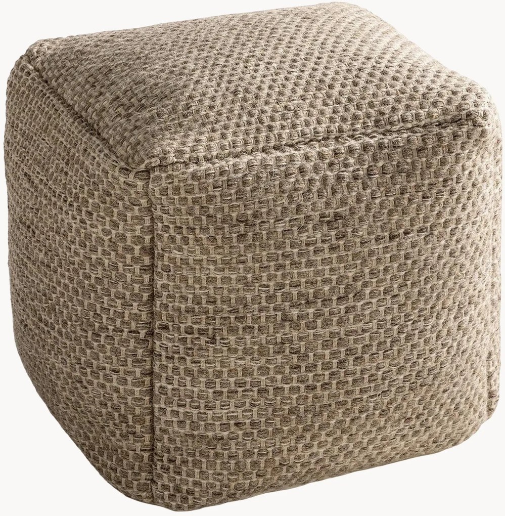 Pouf in lana tessuto a mano Rocco