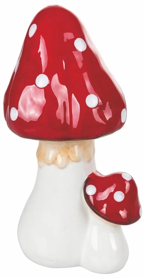 Decorazione natalizia in ceramica, altezza 23,5 cm Fungo - VDE Tivoli 1996