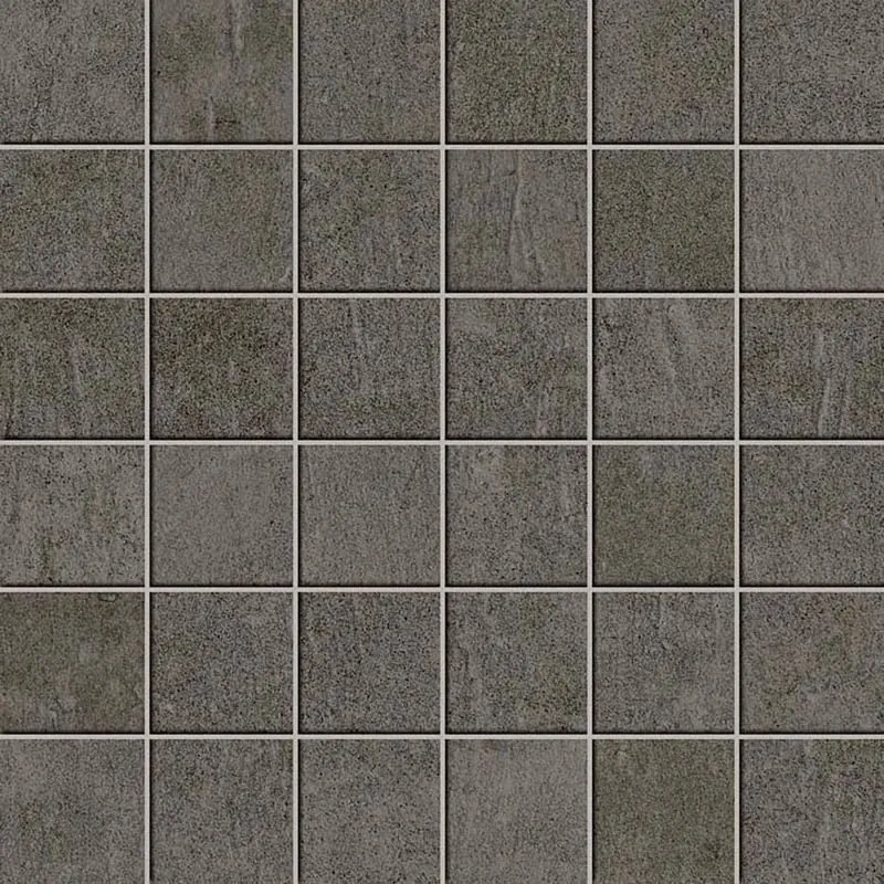 Mosaico in gres porcellanato Draft Dark antracite e grigio opaco L 30 x L 30cm x Sp. 8 mm, 10 pezzi