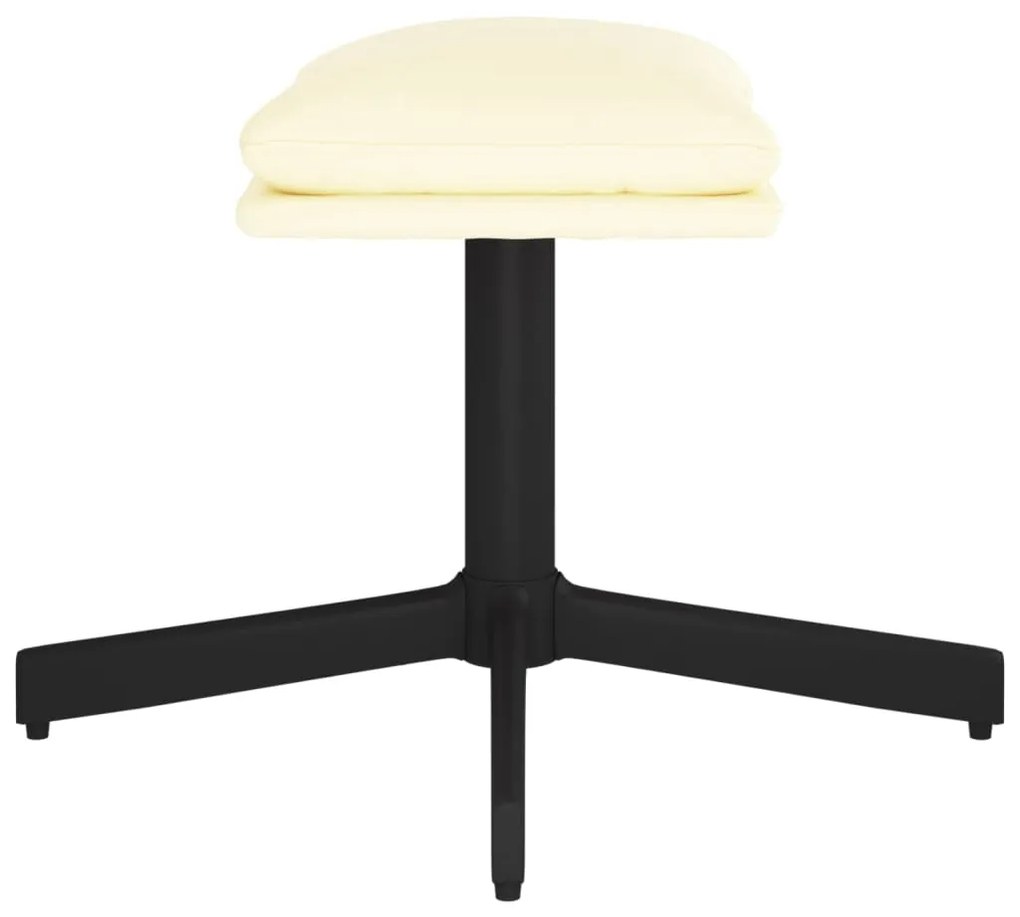 Poggiapiedi crema 60x60x36 cm in similpelle