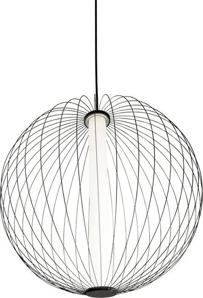 Lampadario LED moderno LED-SEXTANT-S62 nero ø62cm, luce con 3 temperature di colore 4800 lumen, LUCE AMBIENTE DESIGN