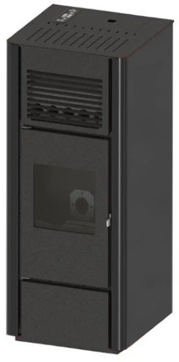 Stufa a pellet canalizzata PUNTO FUOCO Agata 15.4 KW nera