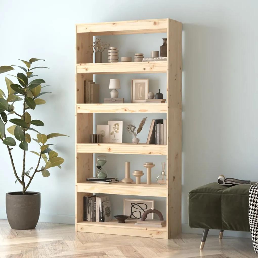 Libreria/divisorio 80x30x167,4 cm legno massello di pino