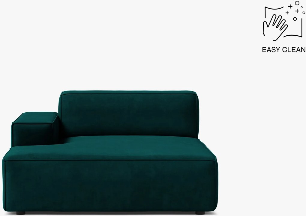 Modulo chaise longue Jodie con bracciolo in velluto Venus – L162 cm