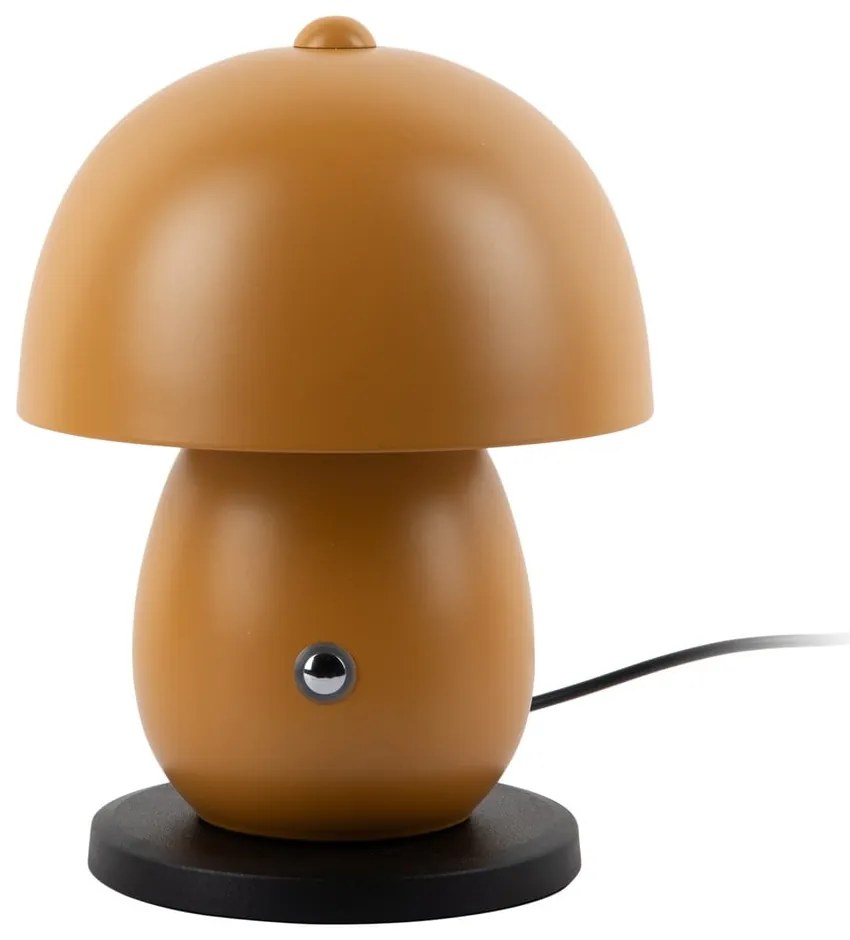 Lampada da tavolo LED giallo ocra con paralume in metallo (altezza totale 18 cm) Mono LED – Leitmotiv