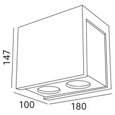 Luce Spot da soffitto PURO CHROME 2xGU10/25W/230V