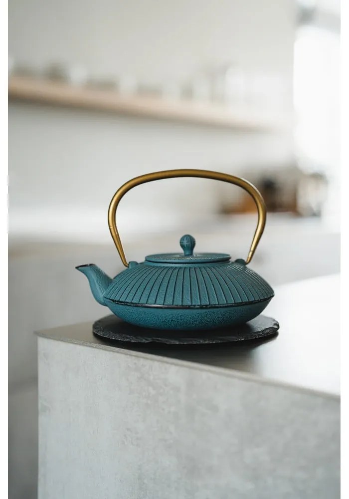 Teiera in ghisa blu 1,1 l Linhai - Bredemeijer