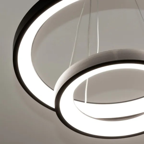 Brilagi - Lampadario LED dimmerabile su cavo FALCON SLIM LED/68W/230V Ø 50 cm nero + telecomando