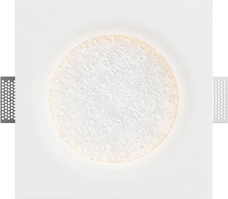 Lampada LED da incasso 85W Effetto Luna 30x30 cm in Gesso