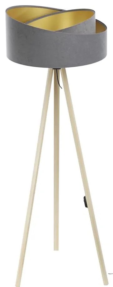 Lampada da terra GALAXY 1xE27/60W/230V grigio/beige