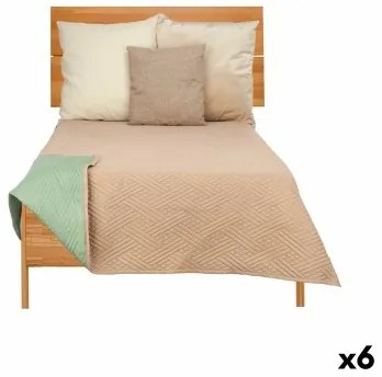 Trapunta Reversibile 180 x 260 cm Verde Beige (6 Unità)