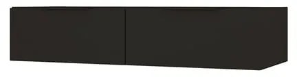 Mobile da bagno sotto lavabo BADEN HAUS Modula nero laccato opaco L 120 x H 25 x P 44 cm 1 cassetto, lavabo non incluso