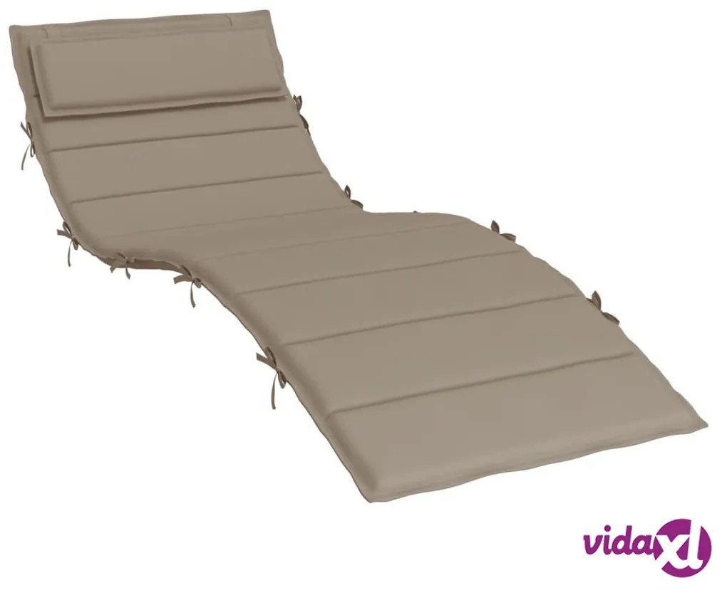 vidaXL Cuscino per Lettino Tortora 180x60x3 cm in Tessuto Oxford