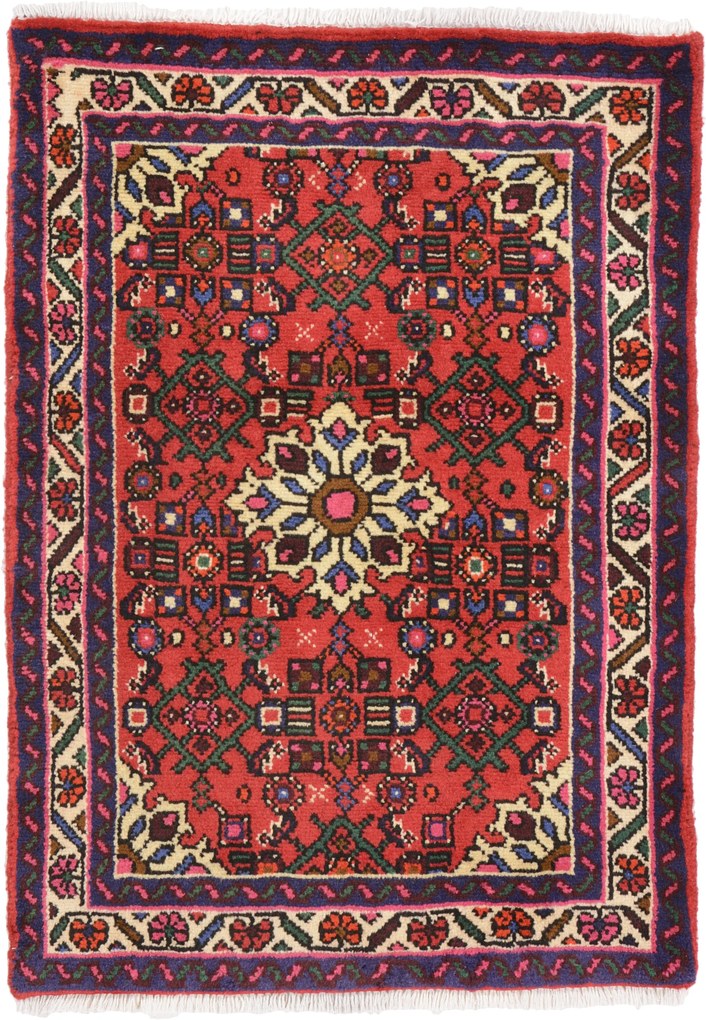 Hosseinabad Tappeto 100 x 70 (Iran) Annodato A Mano