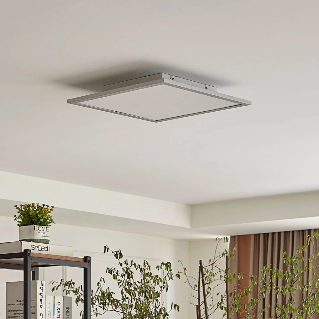 Pannello LED Livel Lindby, Alluminio / Grigio / Zincato, Cucina, Alluminio, Moderno, Plafoniera LED