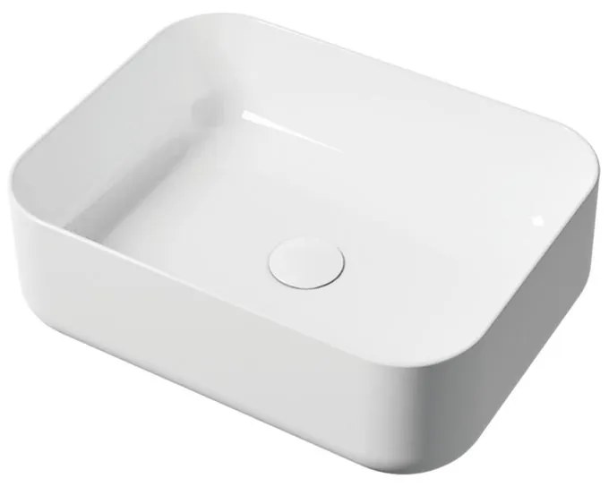 Lavabo da appoggio rettangolare in ceramica L 50 x H 17 x P 38 cm bianco