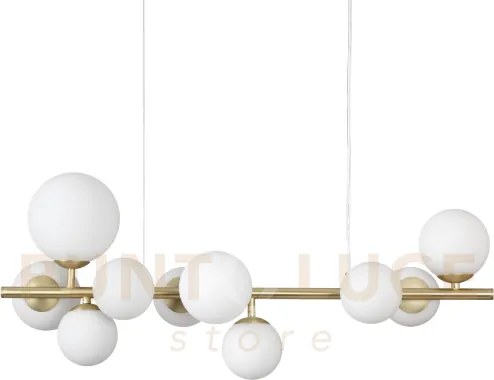 Perlage lampadario a sospensione 10 luci attacco g9 lampadine inclu...