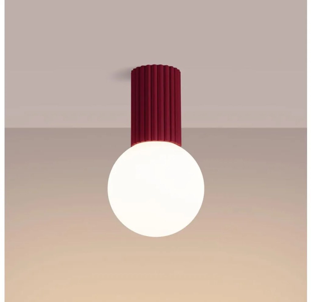 Sollux SL.1748 - Plafoniera da bagno HALO 1xG9/8W/230V IP44 rosso