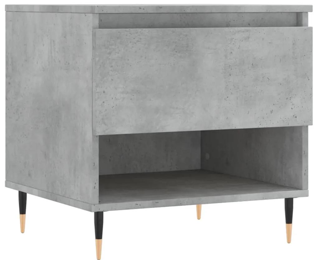 Tavolini salotto 2pz grigio cemento 50x46x50 legno multistrato