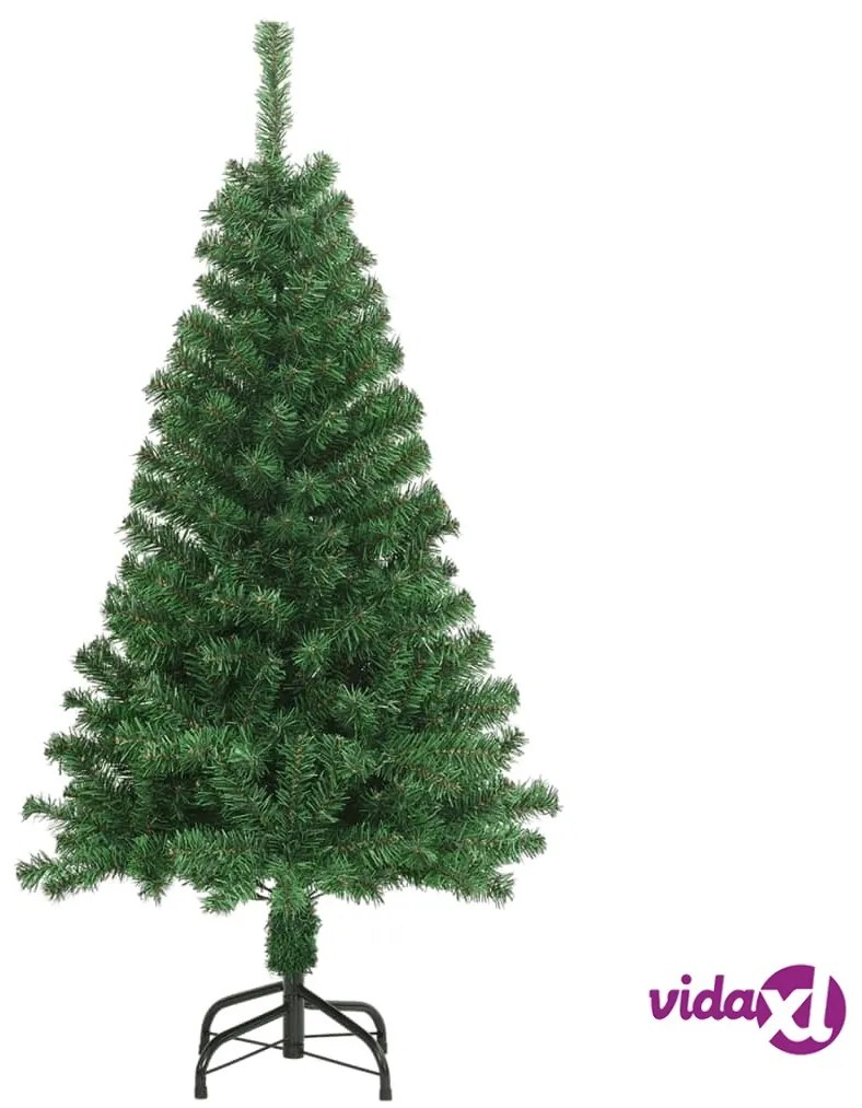 vidaXL Albero di Natale Artificiale con Rami Spessi Verde 150 cm PVC