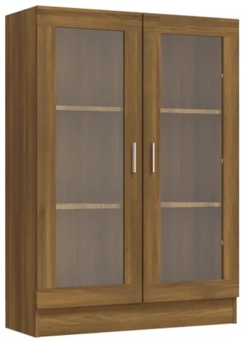 Mobile Vetrina Rovere Marrone 82,5x30,5x115cm Legno Multistrato