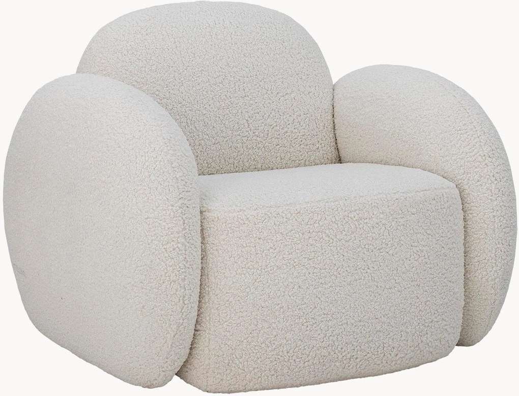 Poltrona imbottita in bouclé Zanno