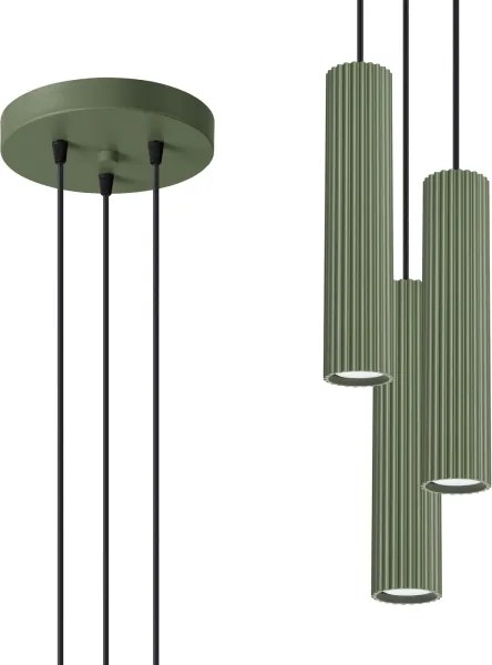 Brilagi - Lampadario LED a cavo CRESTO 3xGU10/10W/230V verde