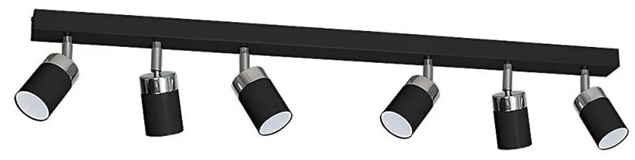 Faretto JOKER 6xGU10/25W/230V nero/cromo lucido