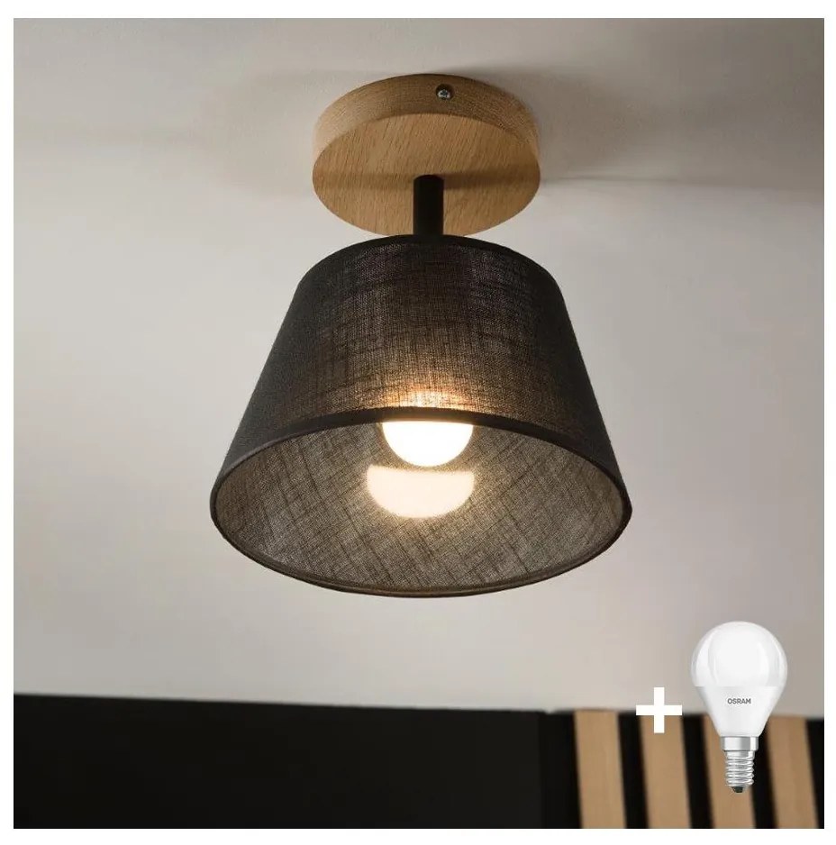 Brilagi - LED  Lampadario a plafone ANTHONY 1xE14/60W/230V quercia/nero