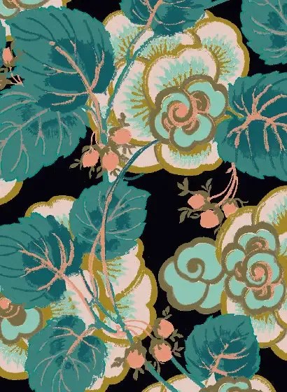 Rosen Tapete Suzanne von Isidore Leroy - Nuit