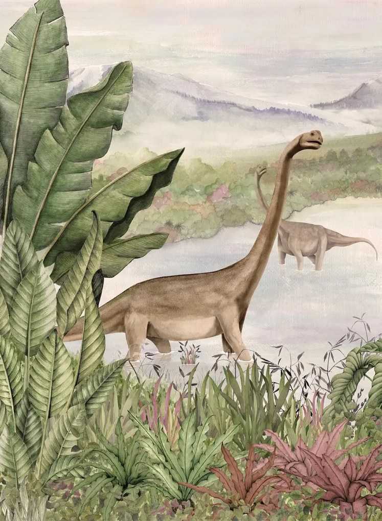Coordonne Carta da parati panoramica Dinosaurs Park - Pale