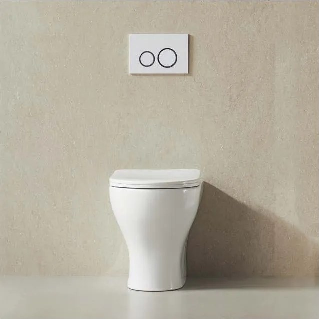 Kamalu - WC filomuro in ceramica rimless con copriwc softclose | GIULY