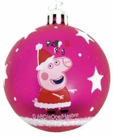 Palla di Natale Peppa Pig Cosy corner Fucsia 6 Unità Plastica (Ø 8 cm)