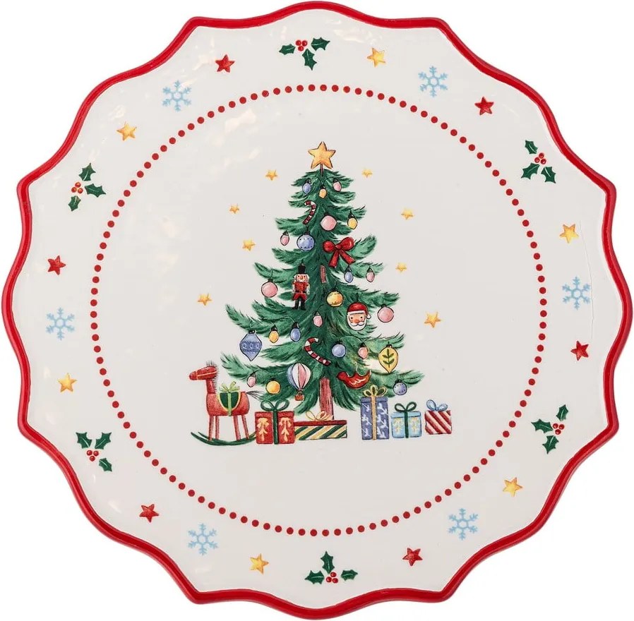 Alzatina in ceramica a tema natalizio Naive – Bloomingville