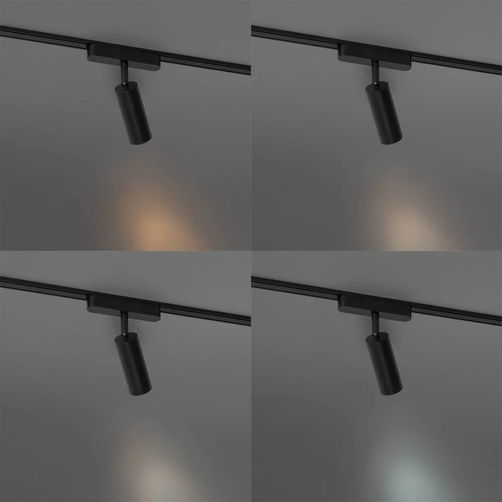 Faretto moderno nero per sistema binario monofase 4.5W 3000K - Magnetic Samson