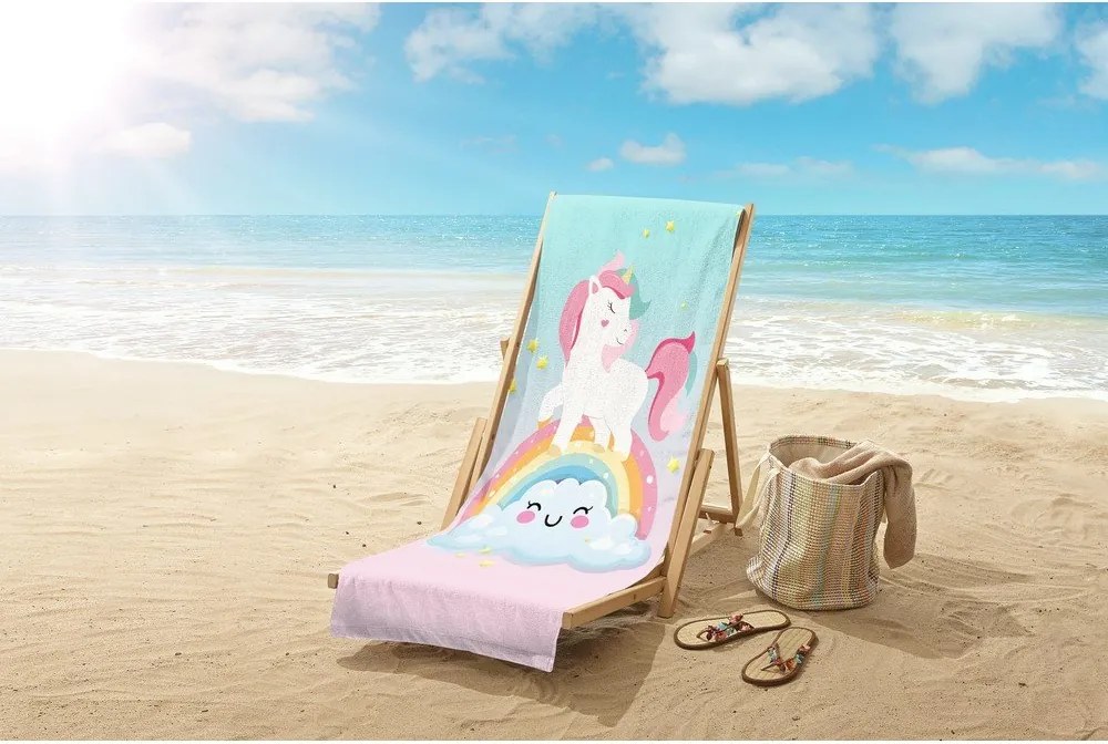 Telo mare da bambini in velluto 75x150 cm Sweety – Good Morning