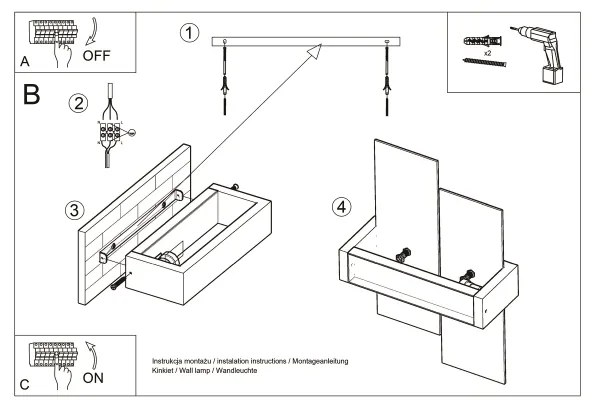 Brilagi -  Applique a LED HERA 1xE27/7,5W/230V legno