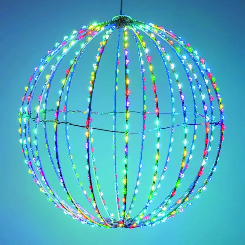 Sfera multi rgb 500 lampadine multicolore H 100 cm