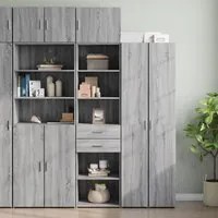 Mobile Sottile Grigio Sonoma 50x42,5x225 cm in Truciolato 3281313