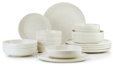 Set da tavola 18 pezzi beige/porcellana