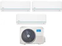 Climatizzatore Condizionatore Midea Trial Split Inverter serie EVOLUTION 9+9+12 con M3OF-27HFN8-Q R-32 Wi-Fi Optional 9000+9000+12000