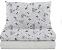 Completo letto singolo petali grigio in flanella