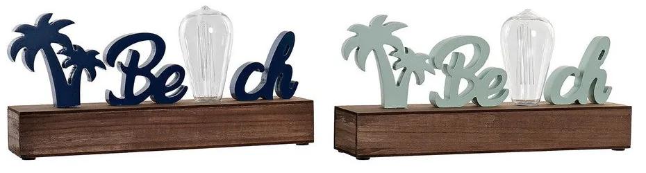 Statua Decorativa DKD Home Decor Beach LED MDF Menta Blu Marino Legno MDF (34 cm) (2 pezzi) (34 x 8 x 16 cm)