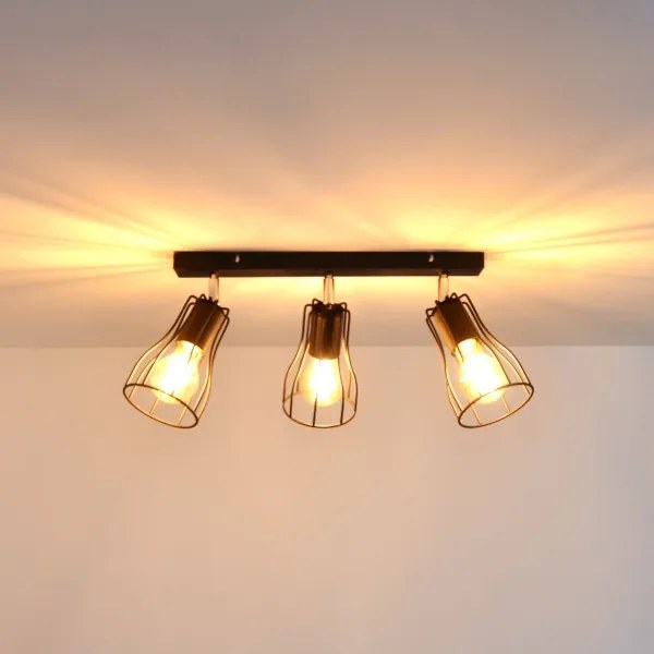 LED Faretto TUBE II 3xE27/15W/230V nero