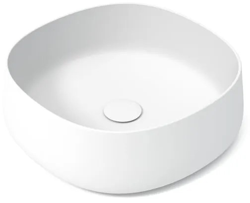 Lavabo da appoggio PADDLE OLYMPIA CERAMICA quadrato in ceramica L 42 x H 42 x P 40 cm bianco