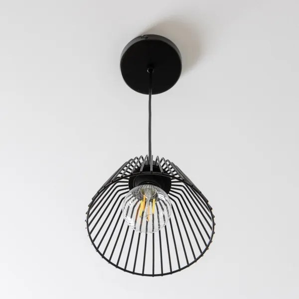 Brilagi - Lampadario LED a sospensione su cavo CERIA WIRE 1xE27/40W/230V Ø 21 cm nero