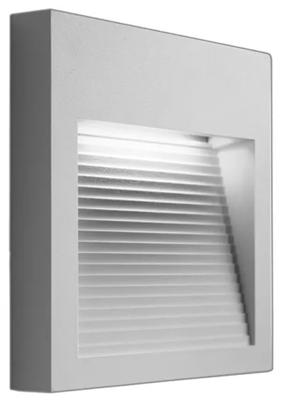 Applique Contemporanea Flat Metallo Grigio Perla Led 6W