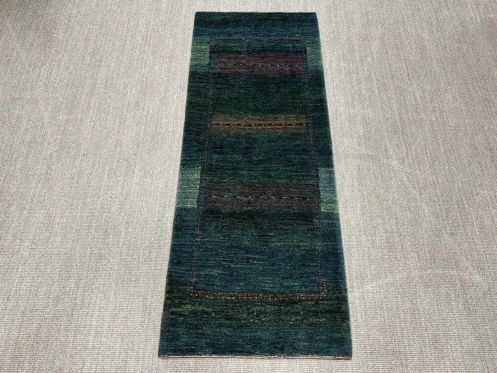 Loribaft Tappeto persiano 210 x 80 Verde (Iran) Annodato A Mano