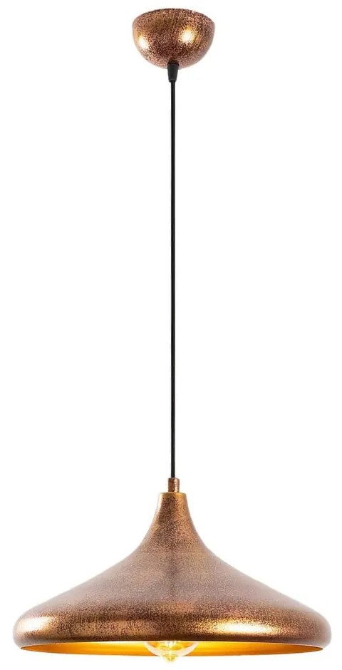 Lampadario color rame con paralume in metallo ø 34 cm Barek – Opviq lights